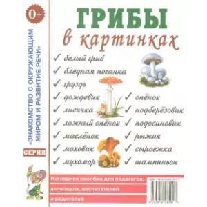 Грибы в картинках. Наглядное пособие для педагогов, логопедов, воспитателей и родителей Грибы в картинках. Наглядное пособие для педагогов, логопедов, воспитателей и родителей
