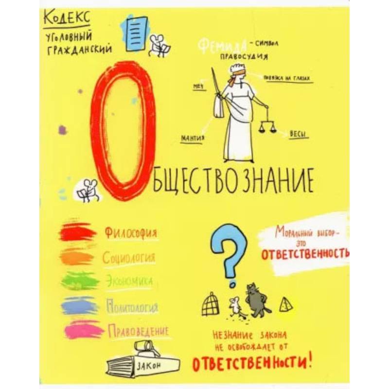 Тетрадь предметная Куча мала, Обществознание, 48 листов, клетка, 27889 Тетрадь предметная Куча мала, Обществознание, 48 листов, клетка, 27889