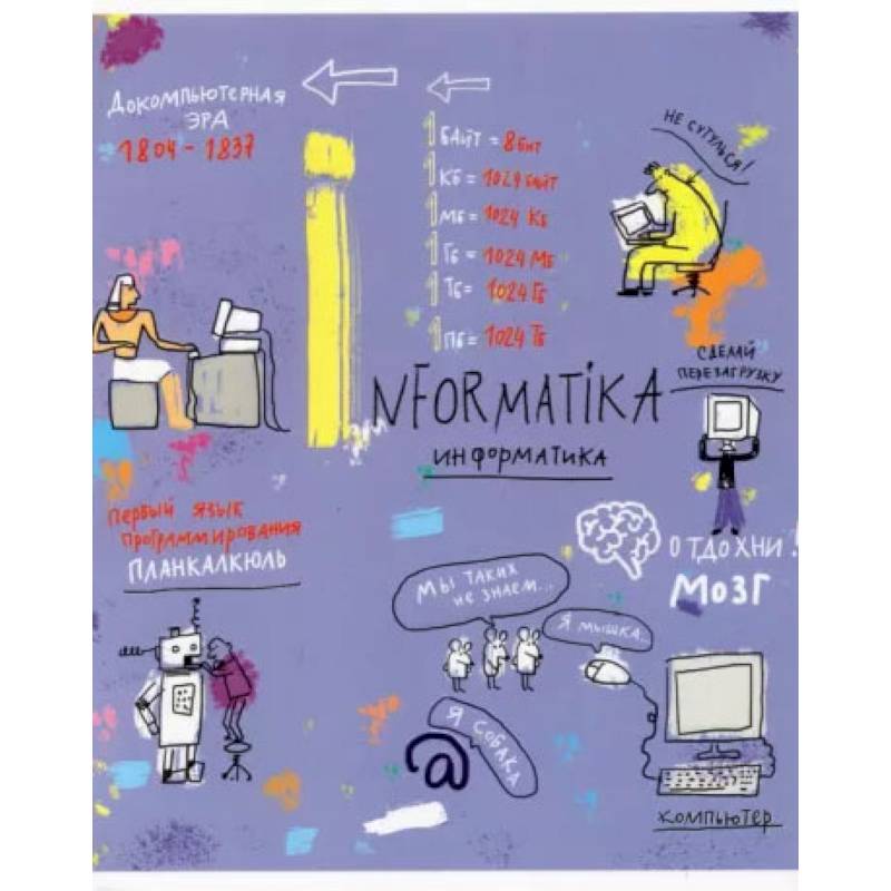 Тетрадь предметная Куча мала, Информатика, 48 листов, клетка, 27896 Тетрадь предметная Куча мала, Информатика, 48 листов, клетка, 27896