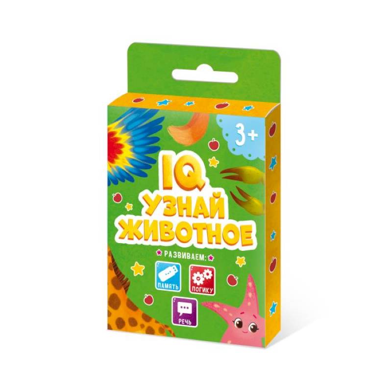 Развивающие карточки IQ УЗНАЙ ЖИВОТНОЕ,51513 Развивающие карточки IQ УЗНАЙ ЖИВОТНОЕ,51513