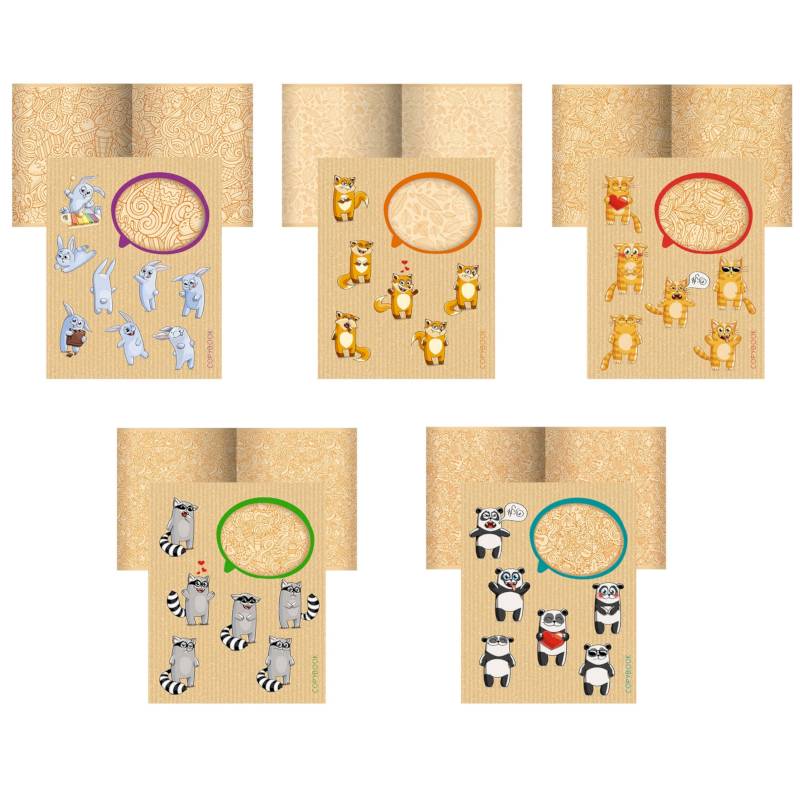 Тетрадь с двойной обложкой 'Веселая компания', А5, 48 листов, клетка Тетрадь с двойной обложкой 'Веселая компания', А5, 48 листов, клетка