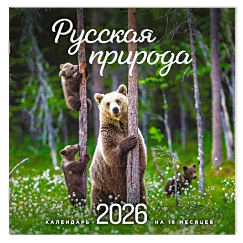 Русская природа. Календарь настенный на 16 месяцев на 2026 год Русская природа. Календарь настенный на 16 месяцев на 2026 год