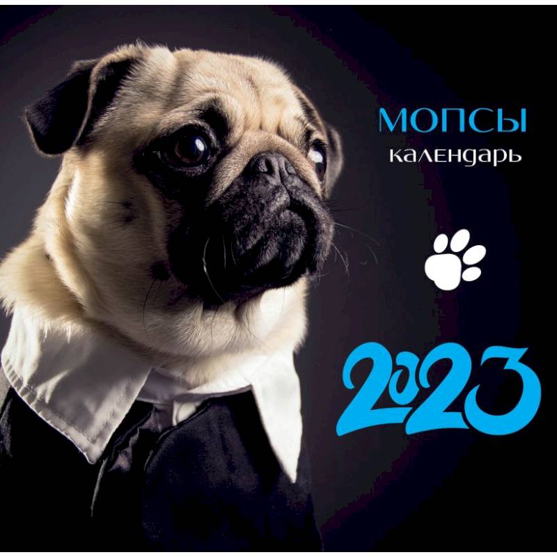 Мопсы . Календарь настенный на 2023 год Мопсы . Календарь настенный на 2023 год