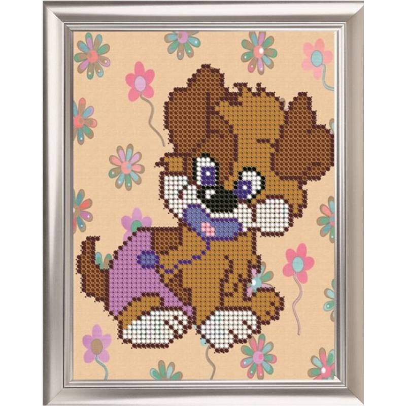 Набор для вышивания бисером 'Щеночек  ' 12х16см Д-013