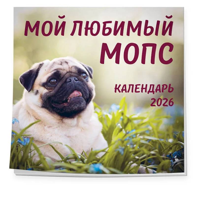 Мой любимый мопс. Календарь настенный на 2026 год (300х300 мм) Мой любимый мопс. Календарь настенный на 2026 год (300х300 мм)
