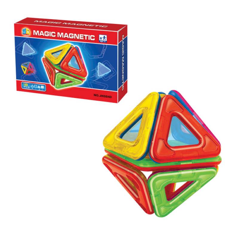 Конструктор магнитный «Геометрические фигуры», 18 деталей