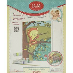 Роспись по холсту 'Рыбалка', 18*24 см (60757)