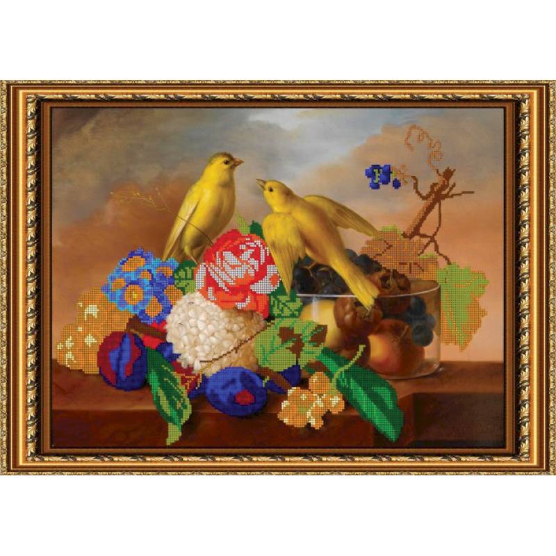 «Светлица» набор для вышивания бисером №093 «Пение птиц» бисер Чехия 44,1x32см «Светлица» набор для вышивания бисером №093 «Пение птиц» бисер Чехия 44,1x32см