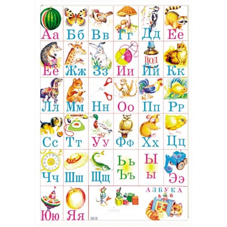 Книги для дошкольников (4-6 лет), книга Азбука в картинках. Плакат заказать