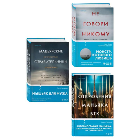 Зарубежный детектив, книга Комплект Tok. True Crime Story (Не говори никому + Откровения маньяка BTK + Мадьярские отравительницы) заказать