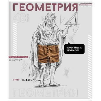 Тетрадь предметная Яркие детали. Геометрия, 48 листов, клетка Тетрадь предметная Яркие детали. Геометрия, 48 листов, клетка