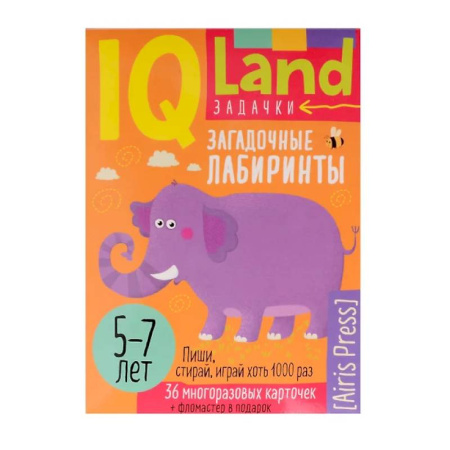 Другое, книга IQ Многоразовые карточки с маркером. 'Загадочные лабиринты'. 5-7 лет заказать