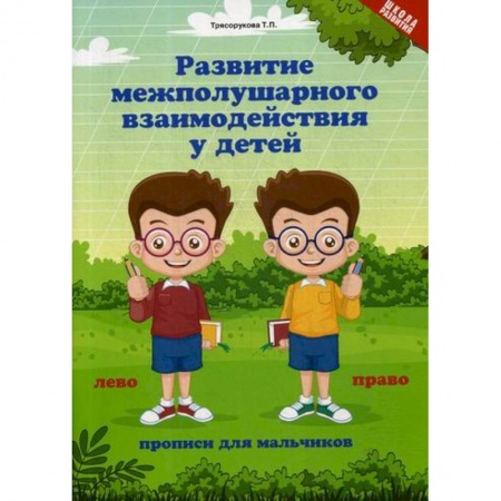 Письмо, мелкая моторика, книга Развитие межполушария взаимодействия у детей: прописи для мальчиков заказать