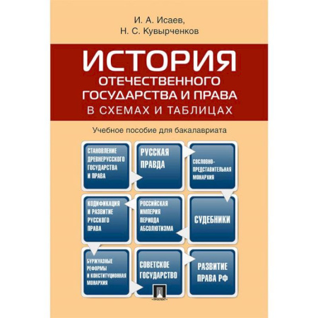 История российского государства и права, книга История отечественного государства и права в схемах и таблицах.Учебное пособие для бакалавров заказать