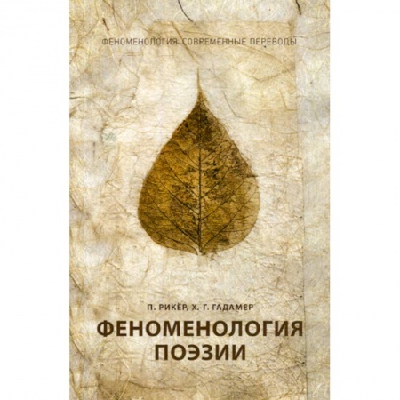 История философии, книга Феноменология поэзии заказать