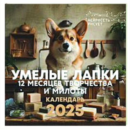 Книги для творчества, книга Умелые лапки. 12 месяцев творчества и милоты. Нейросеть рисует заказать