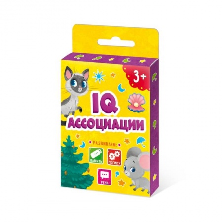 Книжки-игрушки, книга Развивающие карточки IQ АССОЦИАЦИИ,51514 заказать
