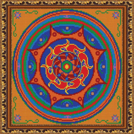 «Светлица» набор для вышивания бисером №544П «Мандала. Равновесие» бисер Чехия 27x27см