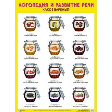 Развитие общих способностей, книга Плакат. Логопедия и развитие речи 'Какое варенье?' заказать