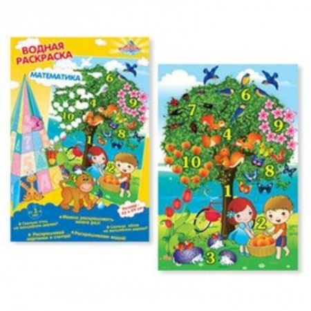 Книги, книга Водная картинка-раскраска 'МАТЕМАТИКА' (32485) заказать