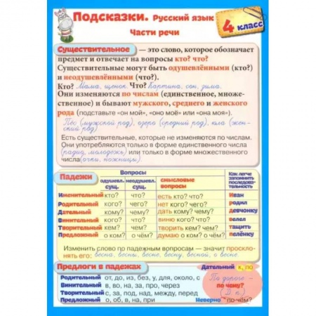 Русский язык. Правила и упражнения, книга Подсказки. Русский язык. 4 класс заказать