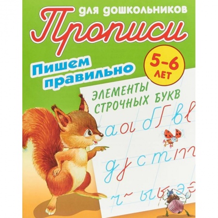 Письмо, мелкая моторика, книга Пишем правильно элементы строчных букв заказать