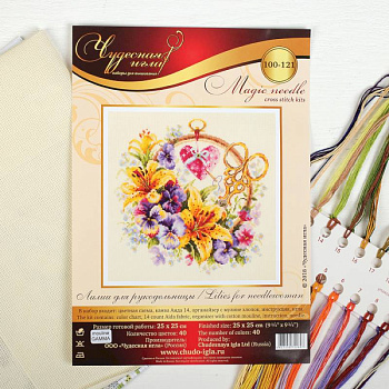 Набор для вышивания крестом 'Лилии для рукодельницы' 25x25 см Набор для вышивания крестом 'Лилии для рукодельницы' 25x25 см