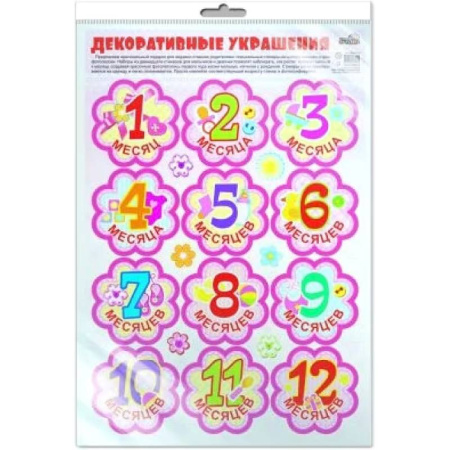 Другое, книга Декоративные украшения. Наклейки по месяцам для фотосессии девочек заказать