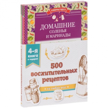 Книги, книга 500 восхитительных рецептов. Четвертая книга в подарок (комплект из 4 книг) заказать