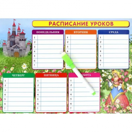 Книги, книга Расписание уроков + дополнительные занятия Принцесса заказать