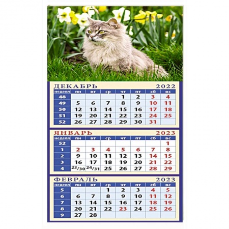 Календарь Год кота. Весеннее настроение на 2023 год
