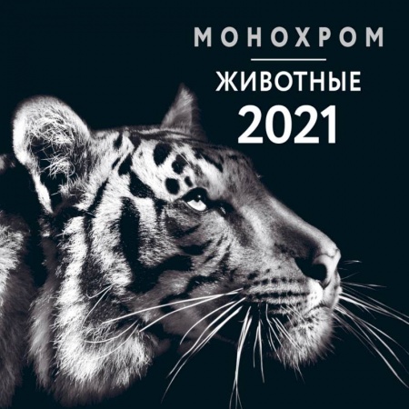 Книги, книга Монохром. Животные. Календарь настенный на 2021 год (300х300 мм) заказать