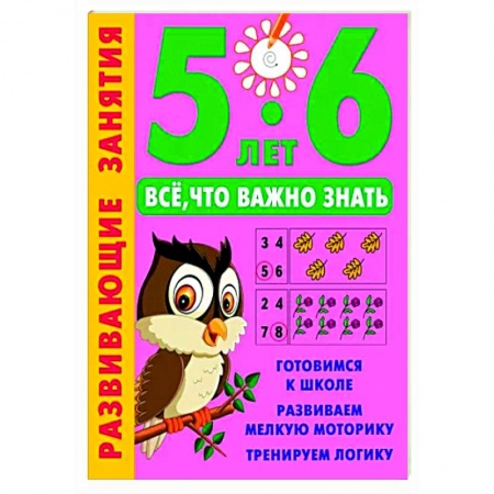 Книги для дошкольников (4-6 лет), книга Развивающие занятия. Всё, что важно знать. 5-6 лет заказать