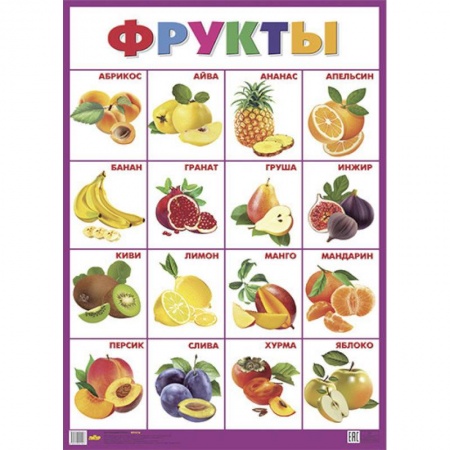Окружающий мир, книга Фрукты. Плакат заказать
