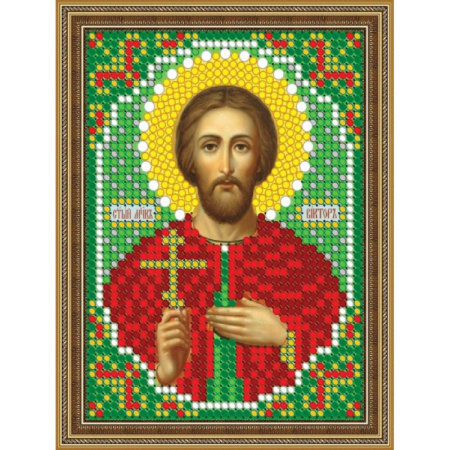 «Светлица» набор для вышивания бисером 8751ЛМ «Св. Виктор» бисер Чехия 7,5x10см