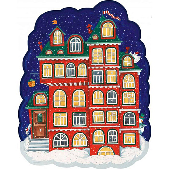 Пряничный домик с окошками. Календарь 2022 Пряничный домик с окошками. Календарь 2022