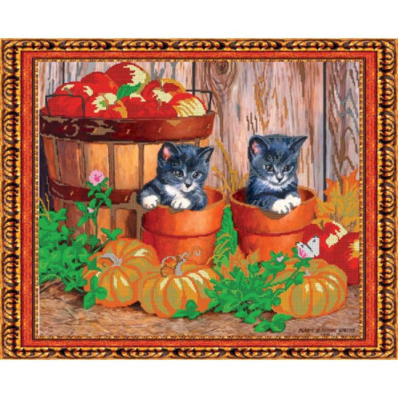 «Светлица» набор для вышивания бисером К-142 «Котята» бисер Чехия 49x40см