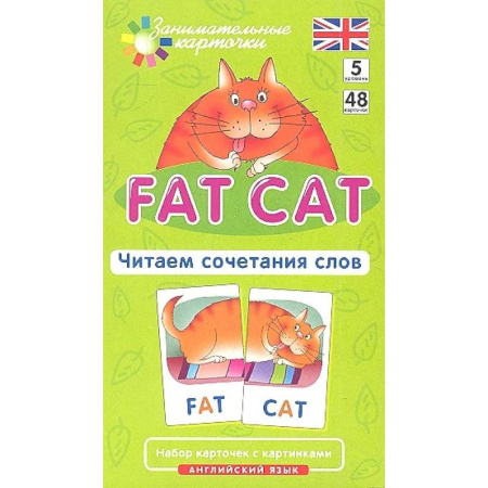 Английский язык, книга Игровой развивающий набор: Толстый кот. Fat Cat. Читаем сочетания слов. Английский язык. заказать