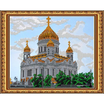 «Светлица» набор для вышивания бисером №174 «Храм Христа Спасителя» бисер Чехия 24x19 см