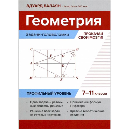 Математика. Алгебра. Геометрия, книга Геометрия. Прокачай свои мозги! 7-11 классы. Задачи-головоломки. Профильный уровень заказать