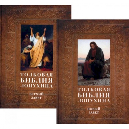 Библия. Книги Священного Писания Ветхого и Нового Завета, книга Толковая Библия Лопухина. Библейская история Ветхого и Нового Заветов (комплект в 2-х кн.) заказать