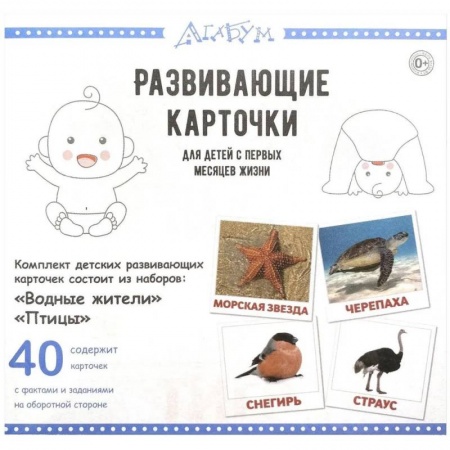 Животный и растительный мир, книга Водные жители и птицы (40 карточек) заказать