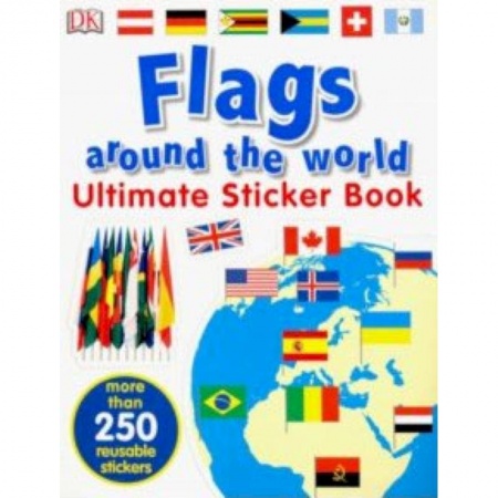 Литература на иностранном языке для детей, книга Flags Around the World. Ultimate Sticker Book заказать