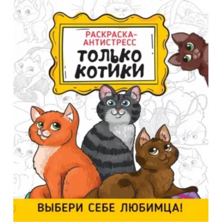 Раскраски, книга Раскраска-антистресс. Только котики заказать