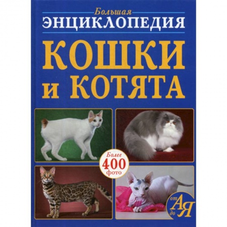 Зоология, книга Большая энциклопедия. Кошки и котята от А до Я заказать