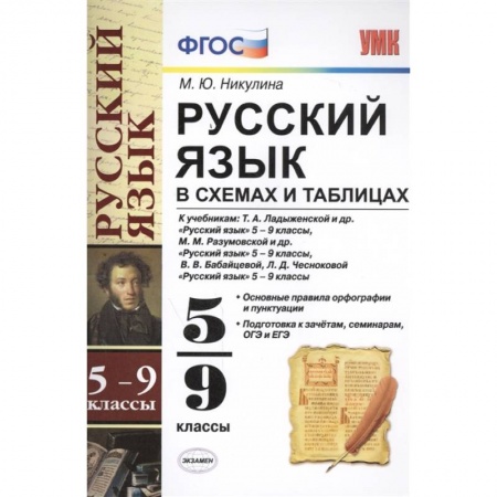 Русский язык, книга Русский язык в схемах и таблицах. 5-9 классы. Ко всем учебникам. ФГОС заказать