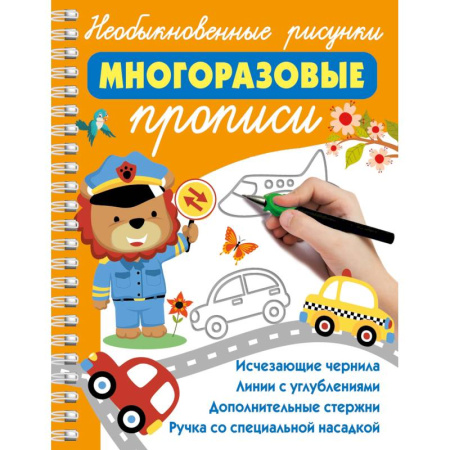 Письмо, мелкая моторика, книга Необыкновенные рисунки. Многоразовые прописи заказать