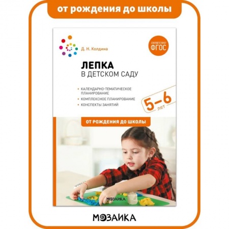 Аппликации и лепка, книга Лепка в детском саду. 5-6 лет. Конспекты занятий. ФГОС заказать