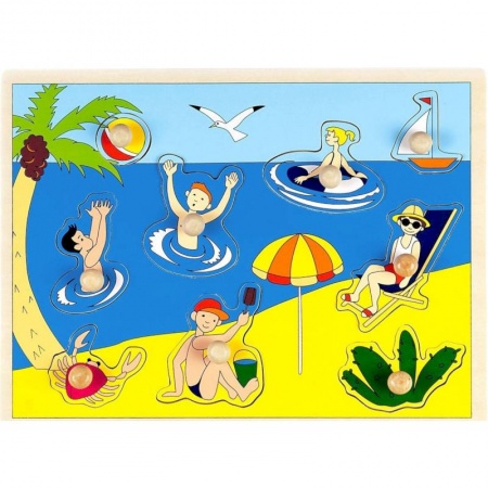 Книжки-мозаики, паззлы, книга Рамка-пазл 'На пляже' заказать