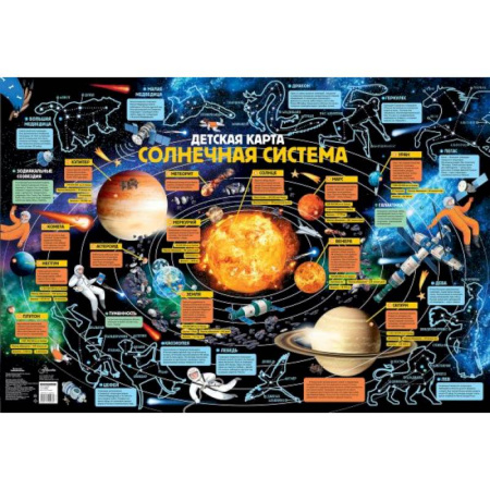 Атласы. Карты, книга Детская карта. Солнечная система заказать